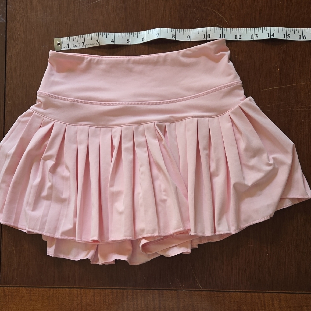 Goldhinge Pink Pleated Women's Skirt